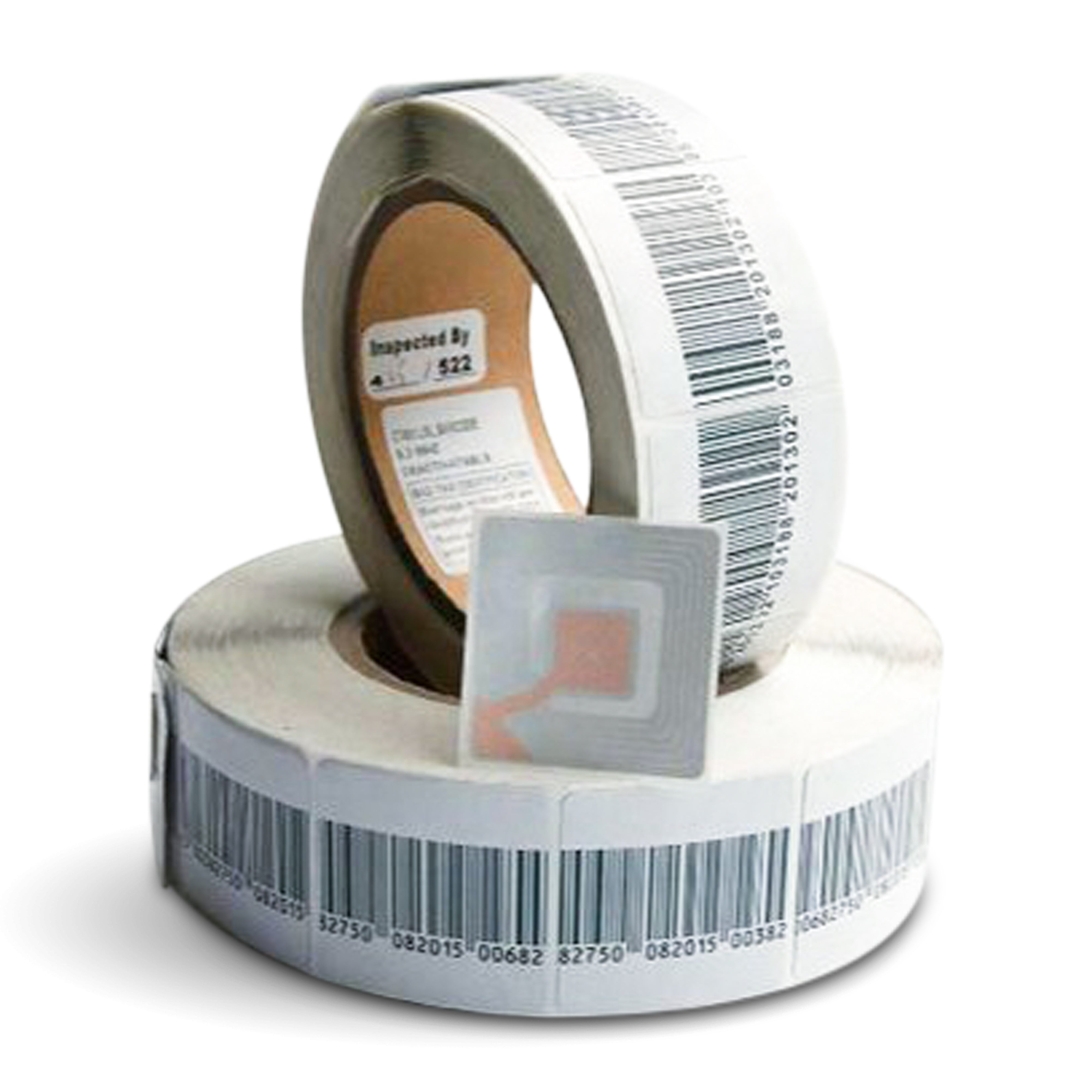 Beveiligingsstickers 4cm x 4 cm barcode RF - 1000st/rol