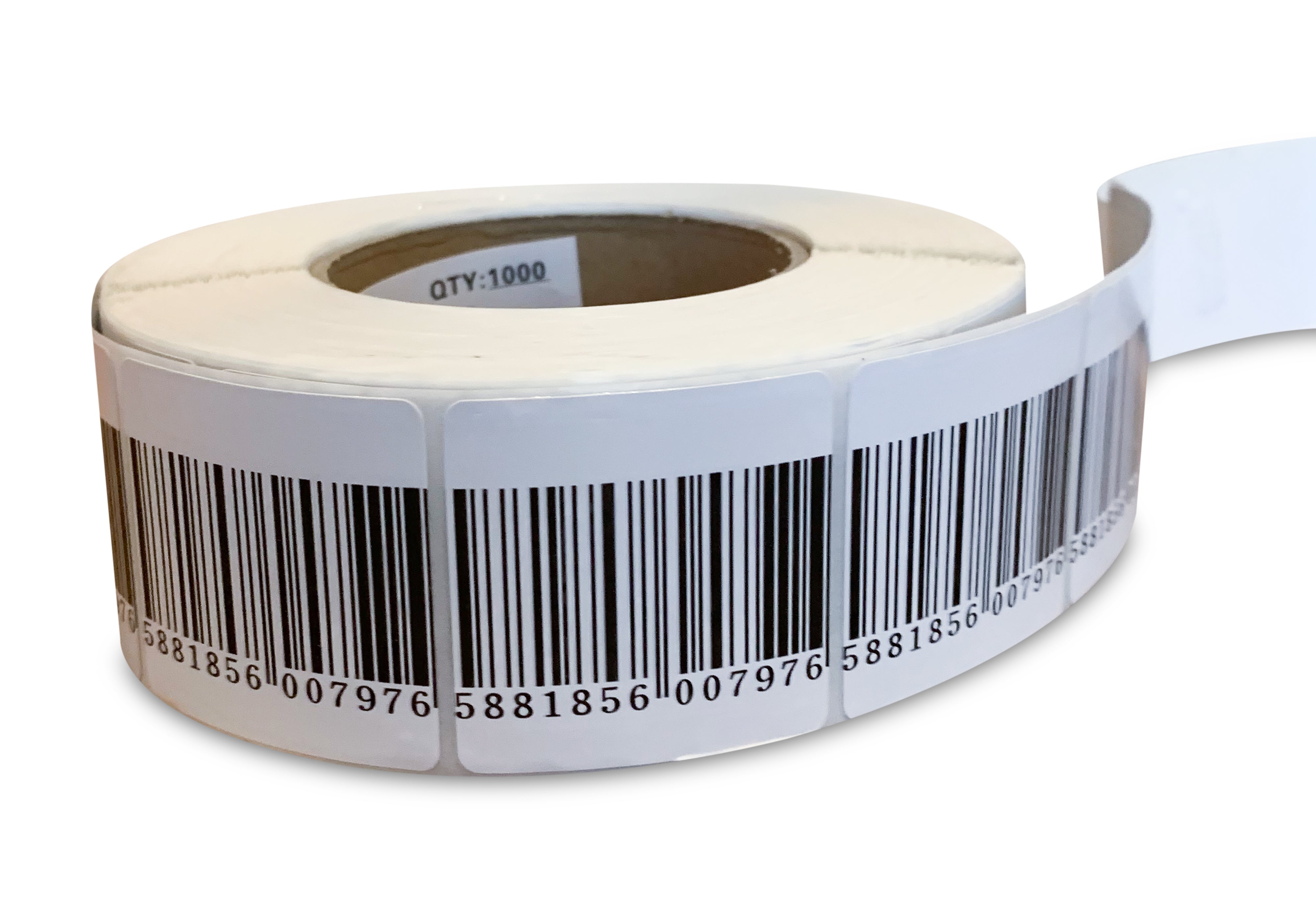 Beveiligingsstickers 5cm x 5cm BARCODE RF - 1000st/rol