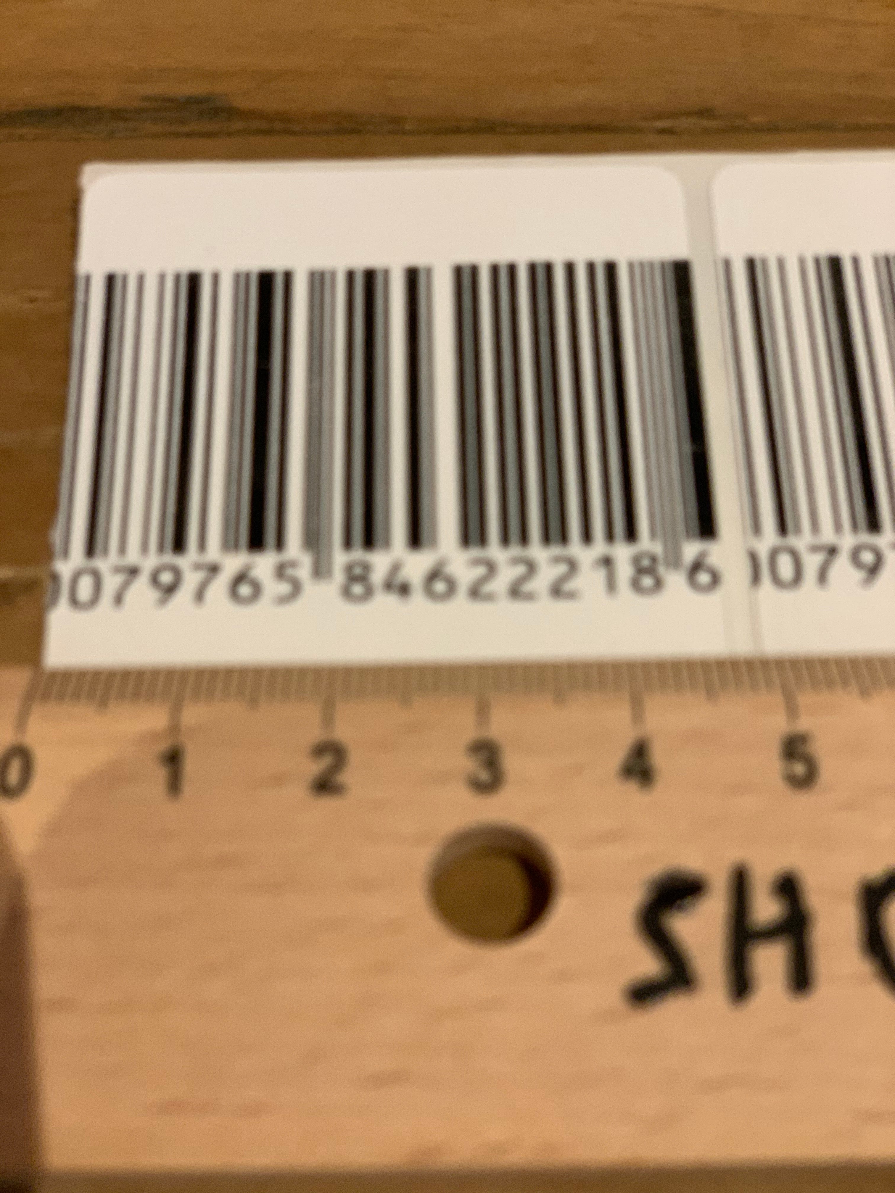 Beveiligingsstickers 5cm x 5cm BARCODE RF - 1000st/rol