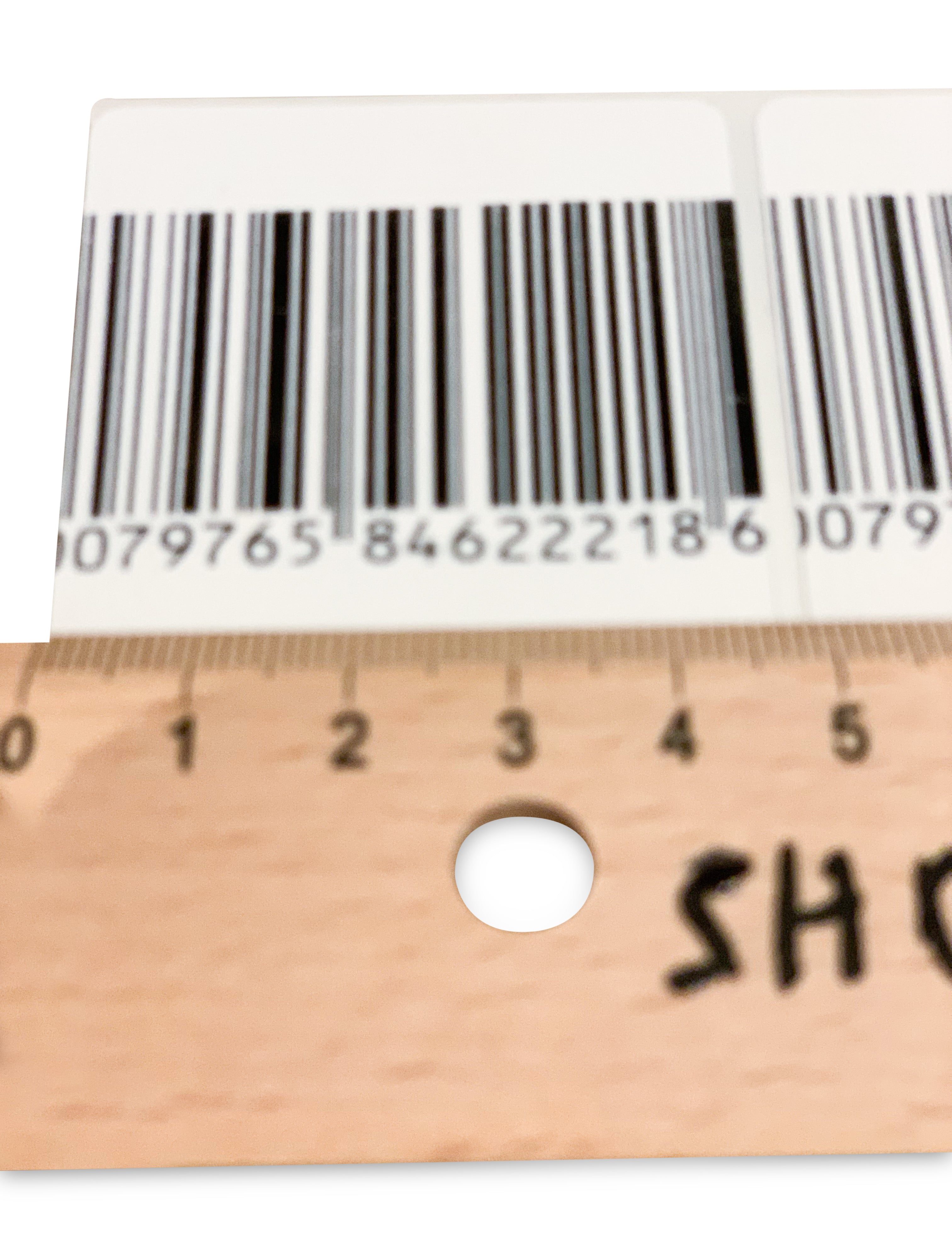 Beveiligingsstickers 5cm x 5cm BARCODE RF - 1000st/rol - ACTIE!