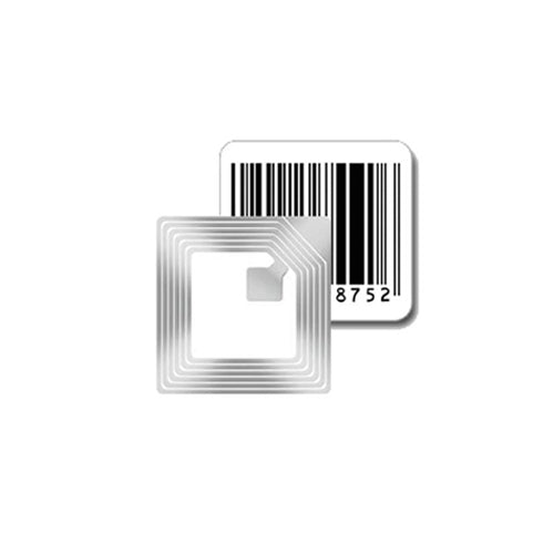 Beveiligingsstickers 3cm x 3cm barcode RF - 1000st/rol